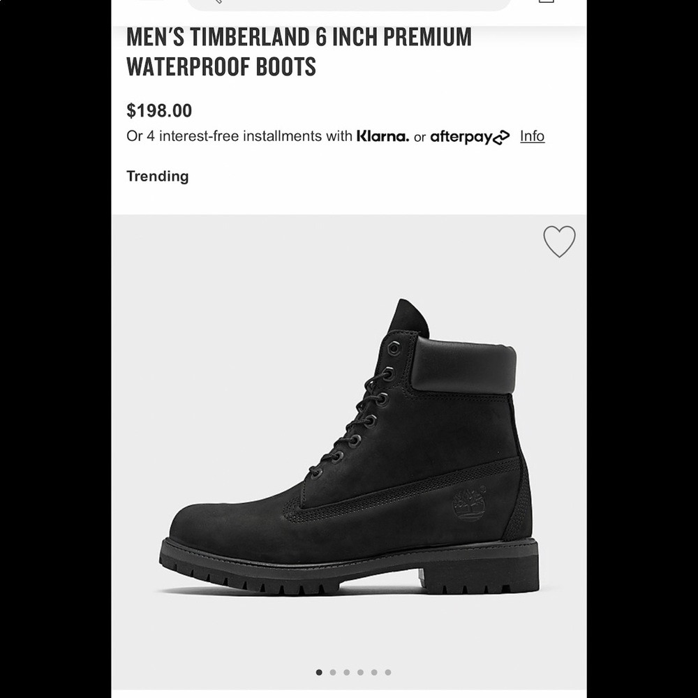 Men’s Genuine Leather Timberland Black Boots
